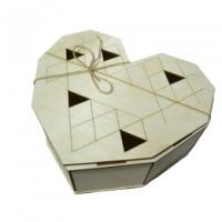 Деревянная подарочная коробка «Сердце»
